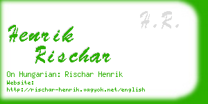 henrik rischar business card